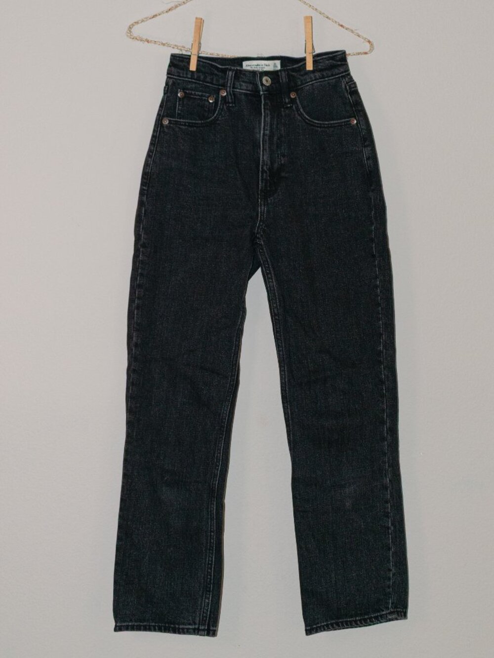 Abercrombie & Fitch Curve Love Ultra High Rise Ankle Straight Jeans